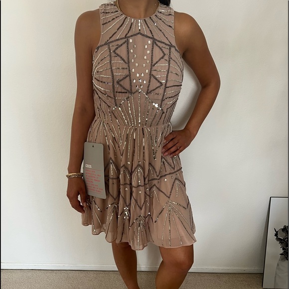 BNWT ASOS Sequins  cocktail dress. - Picture 1 of 9